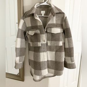 Light Brown Plaid Shacket